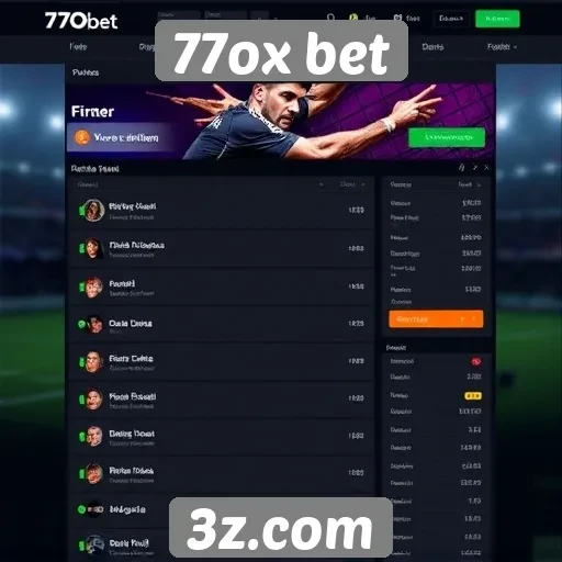 Avaliação da interface do usuário do site 77ox bet